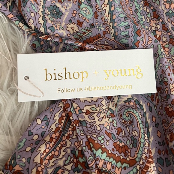 {Bishop + Young} Marmont Boho Dress Long Sleeve in Dusk Paisley - Small - NWT - Picture 10 of 11